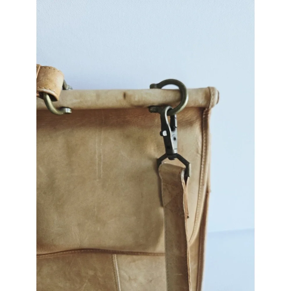 Vintage Charlie Leather Company Shoulder Computer Bag Sache